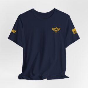 Reps4Vets NAVY Logo Tee | T-Shirt, Veteran Support Emblem, NAVY with Gold Print